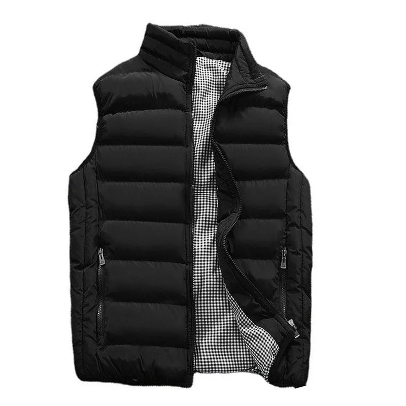 Brandon | Gilet sans Manches Homme Matelassé Col Montant Zip et Poches