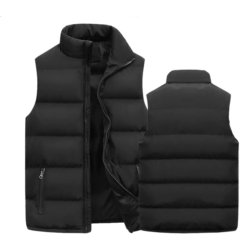 Brandon | Gilet sans Manches Homme Matelassé Col Montant Zip et Poches