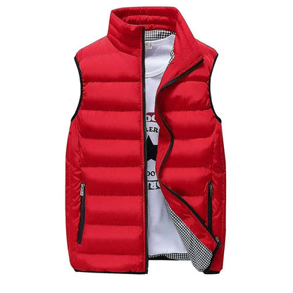 Brandon | Gilet sans Manches Homme Matelassé Col Montant Zip et Poches