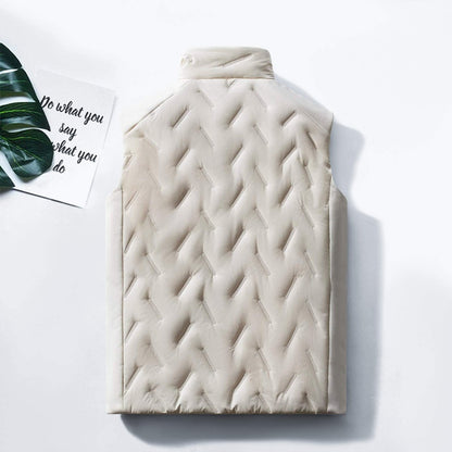 Chester | Gilet sans Manches Homme Matelassé Chevrons Col Montant