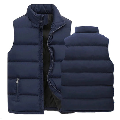 Brandon | Gilet sans Manches Homme Matelassé Col Montant Zip et Poches