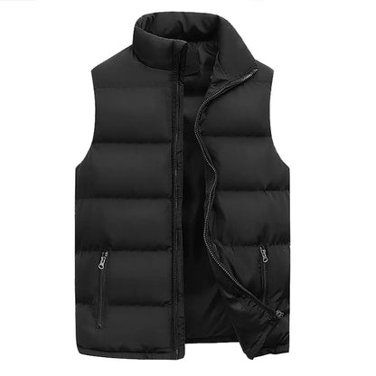 Brandon | Gilet sans Manches Homme Matelassé Col Montant Zip et Poches