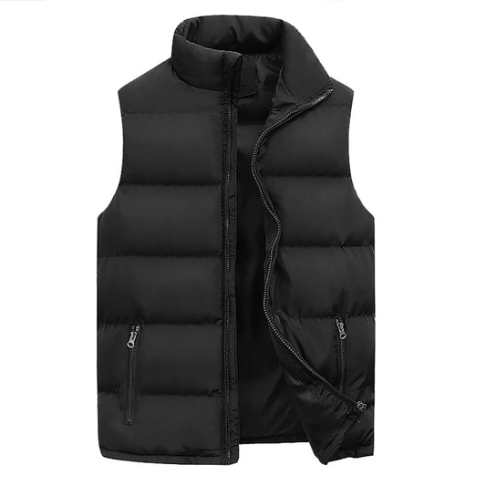 Brandon | Gilet sans Manches Homme Matelassé Col Montant Zip et Poches